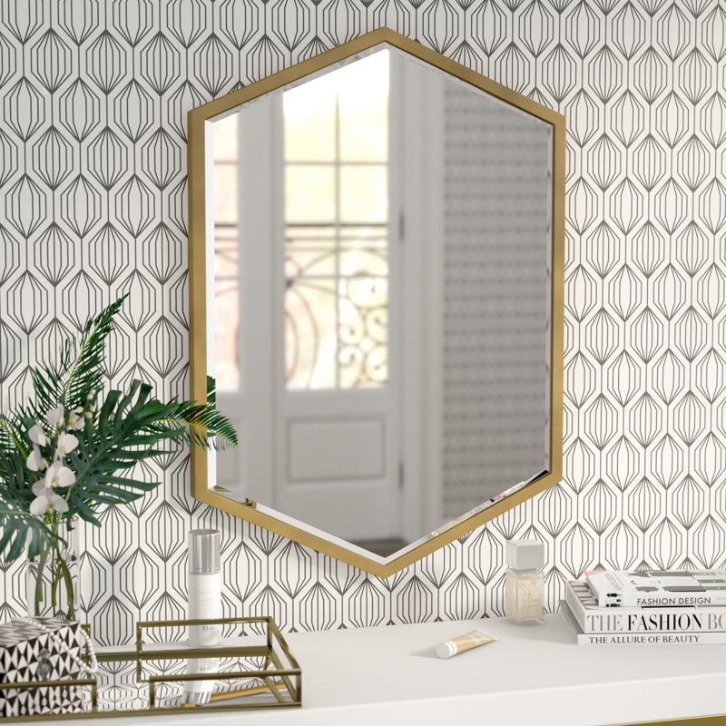 Willa Arlo Interiors Cherine Hexagon Wall Mirror & Reviews Wayfair